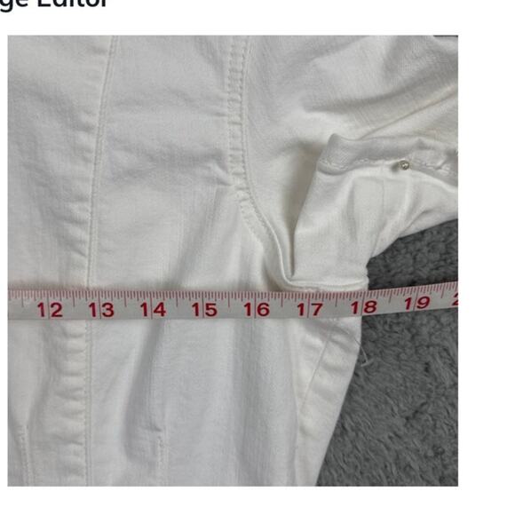 We The Free Jayde Flared Denim Jumpsuit White Size L NWOT Free People Boho - Picture 5 of 10